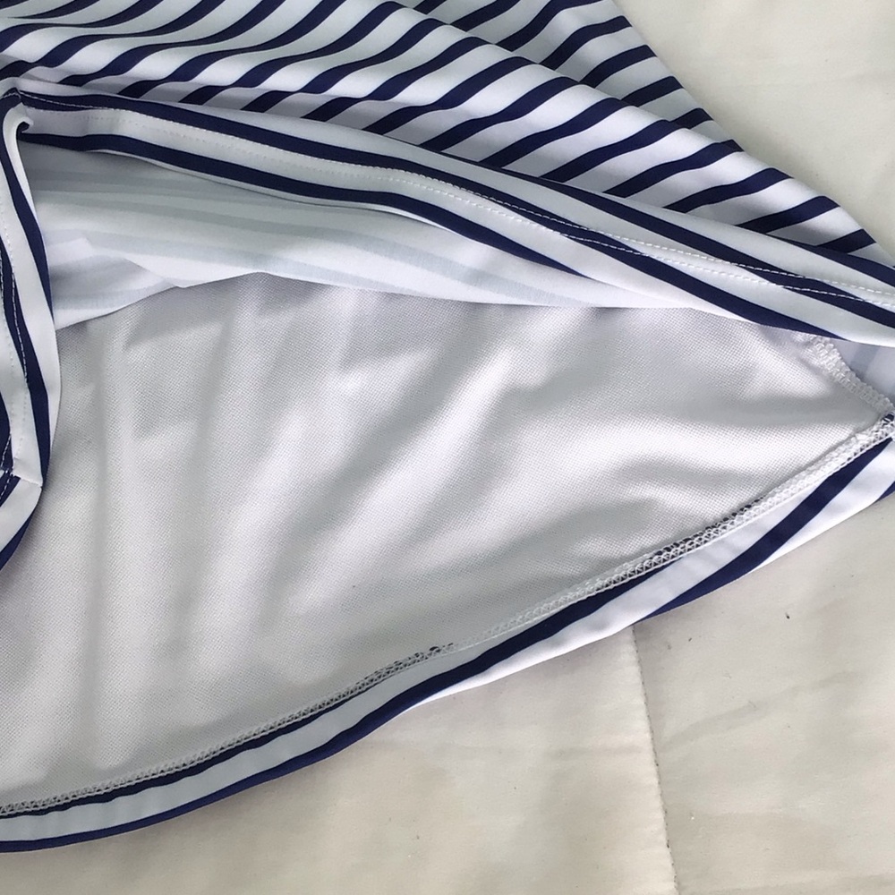 Striped Navy & White Tankini Set - Picture 4 of 5